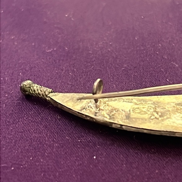 Vintage Filigree Sterling Silver Dagger Brooch - Picture 14 of 17